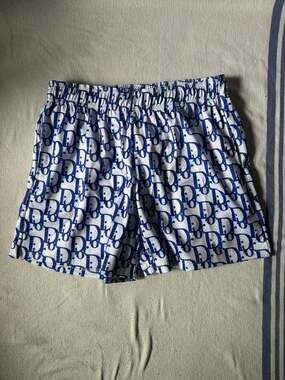 Bravest Studios Dior Oblique Monogram Printed Mesh Basketball Shorts Blue White
